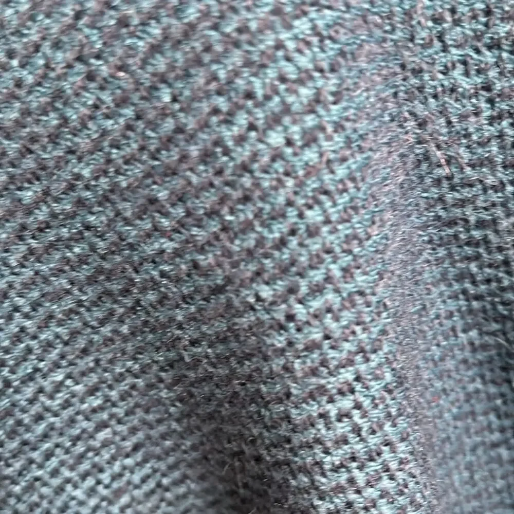 Tahari Poncho Ribbed Turtleneck Blue Fringed